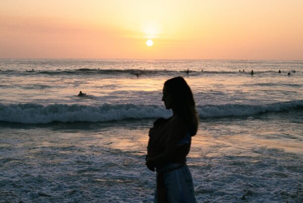 beach with woman