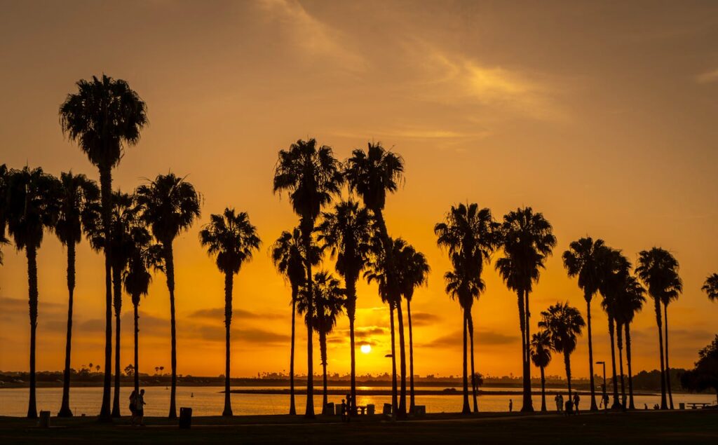 sunset at beach