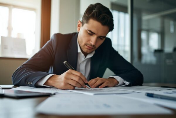 business paperwork being comepleted